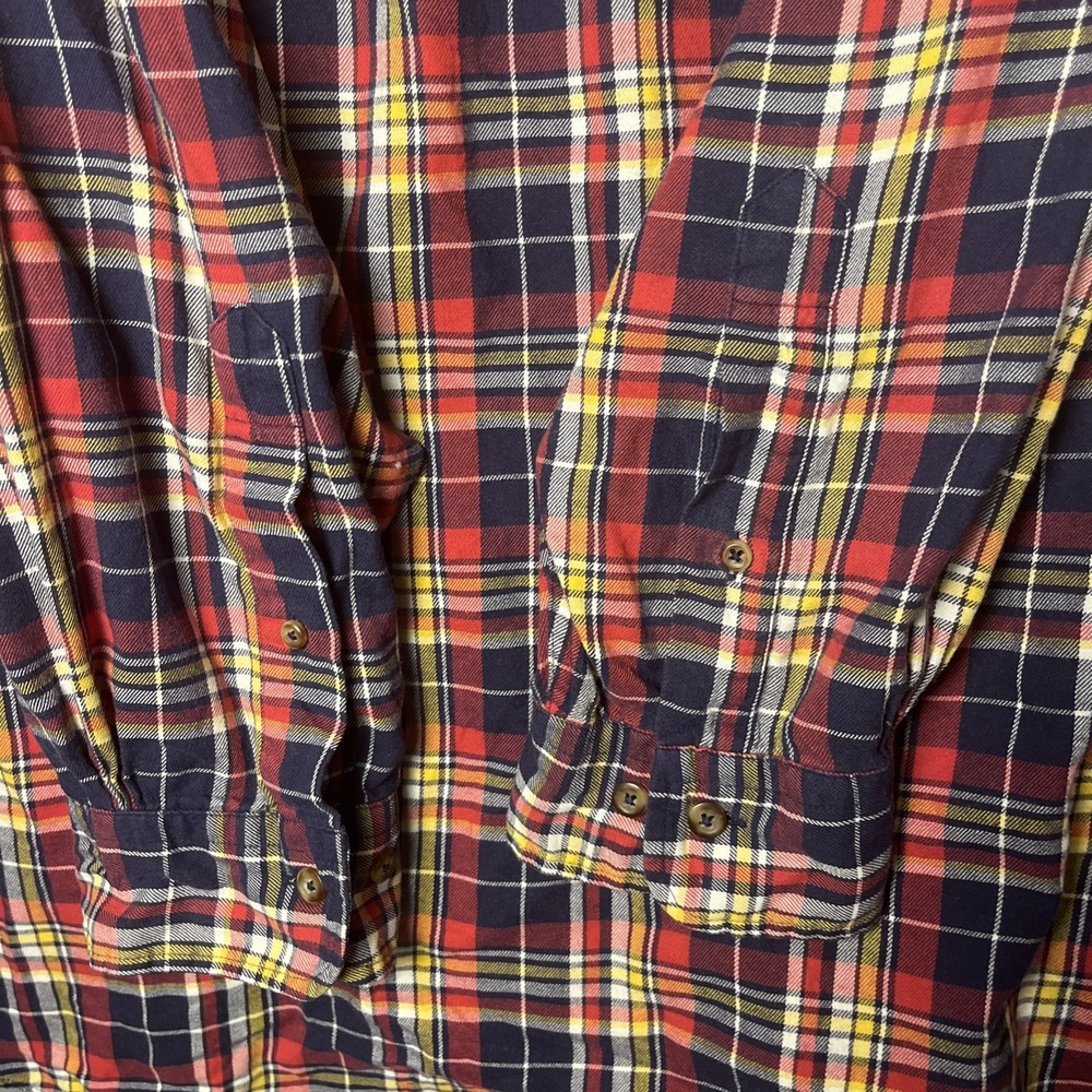 Brooks Brothers 346 Men's 100% Cotton Non-Iron Button Shirt Navy/red Plaid • 2XL - Picture 6 of 6